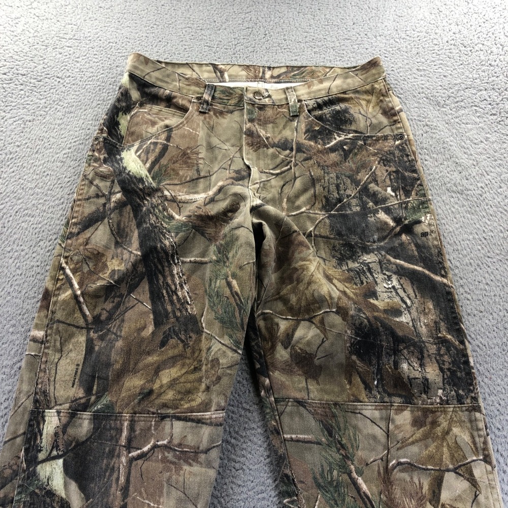 Vintage Wrangler Jeans Mens 34x34 Realtree Camo Double Knee Straight Hunting Y2K